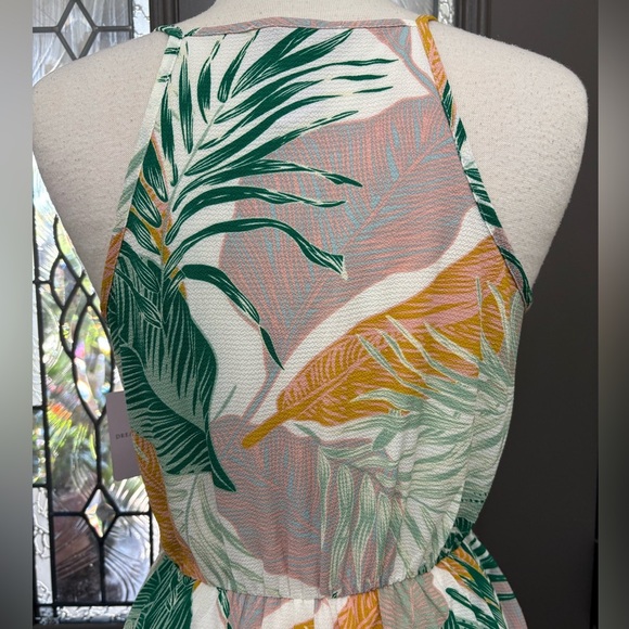 Dream of Me Tropical Leaf Print High Low Midi Wrap Dress - Picture 3 of 10
